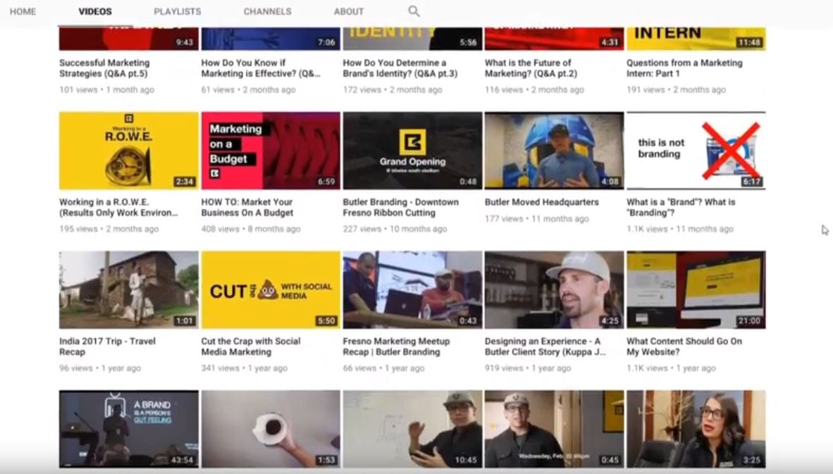 Butler Content YouTube Videos Butler Content YouTube Videos